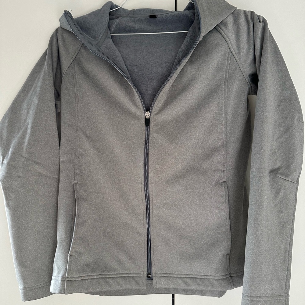 Uniqlo Grey Hooded Zip-Up Jacket - Excellent Condition - size small